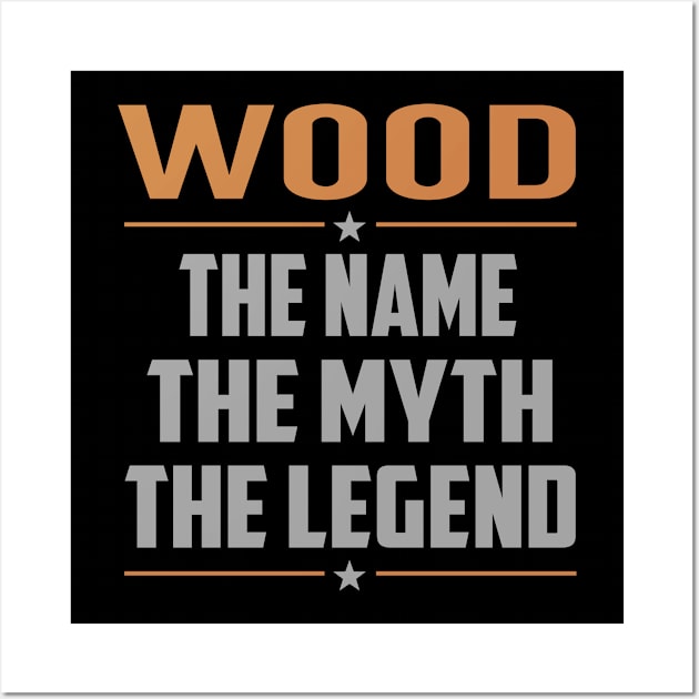 WOOD The Name The Myth The Legend Wall Art by Lizeth